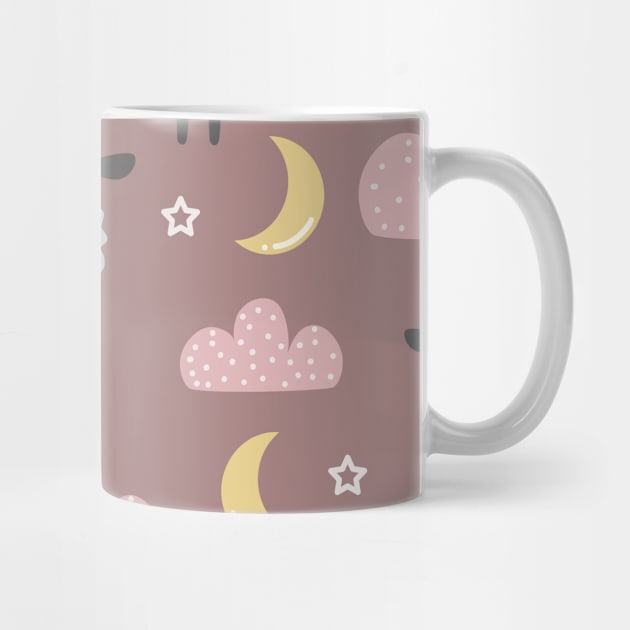 Sweet sleeping sheep pattern pastel light pink by Arch4Design